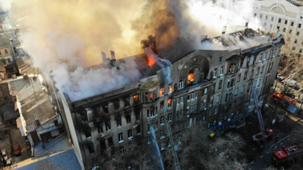 Пожар в Одессе, фото- Сегодня.ЮА