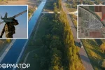 Міст через Північнокримський канал, уражений ЗСУ