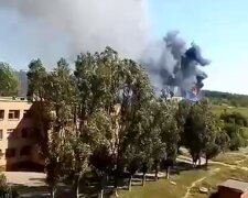 Пожар в Донецке. Фото: скриншот Telegram-видео