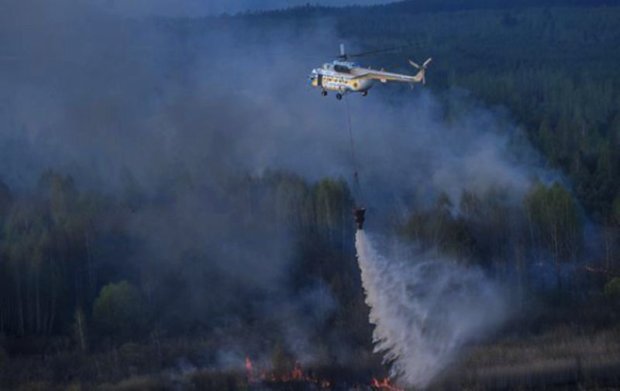 Пожар в Зоне отчуждения. Фото: rbc.ua
