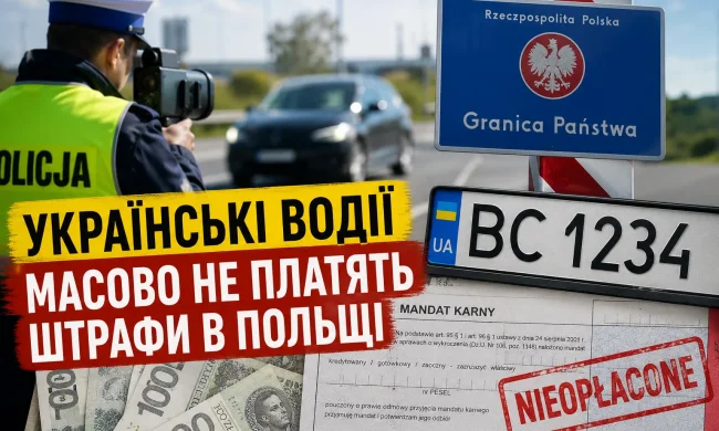Автомобілі на українських номерах у Польщі, штрафи