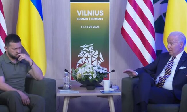 Володимир Зеленський та Джо Байден. Фото: скріншот YouTube-відео