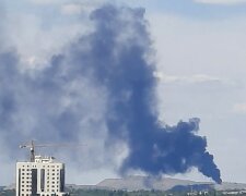 В районе Донецка масштабный пожар. Фото: Facebook, скрин