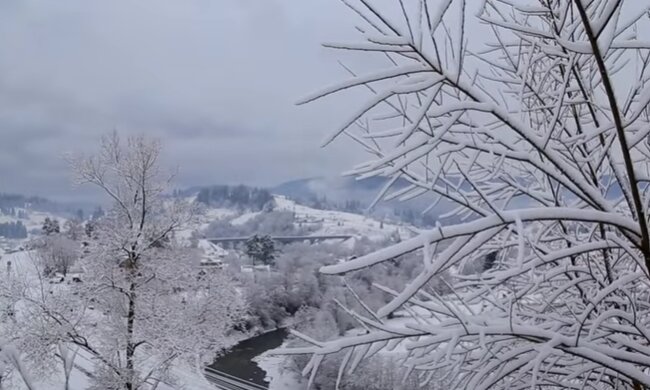 Зима. Фото: скриншот YouTube-видео