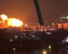 Взрыв в Крыму. Фото: скриншот Telegram-видео