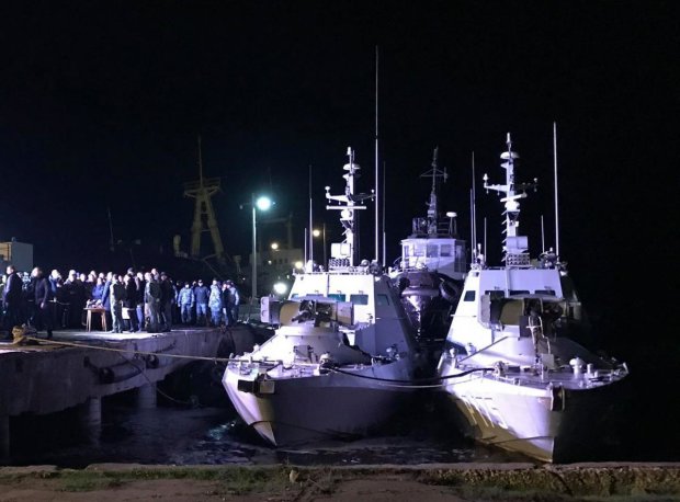 Захваченные корабли в порту Очаков