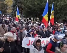 Акція протесту у Молдові. Фото: скріншот YouTube-відео