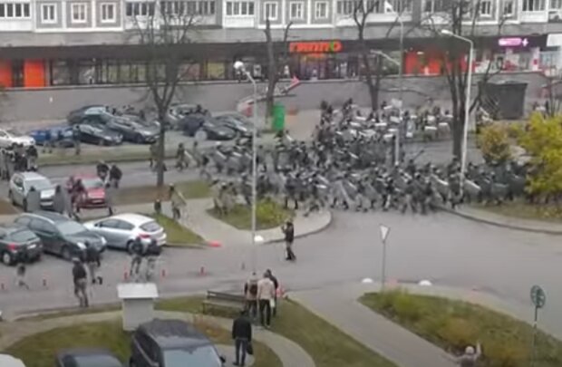 Протесты в Беларуси. Фото: скриншот YouTube