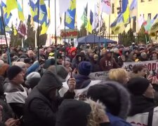 Митинг под ОП. Фото: скриншот Youtube-видео