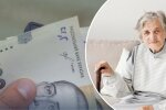 Пенсіонер тримає гроші в руках, надбавка до пенсії 1000 грн