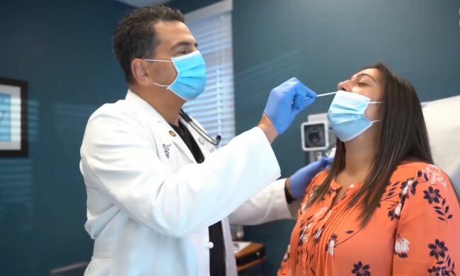 Тестирование на коронавирус. Фото: скриншот Youtube