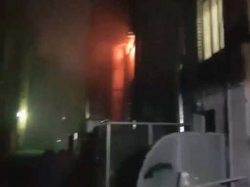пожар в Киеве, скриншот Facebook
