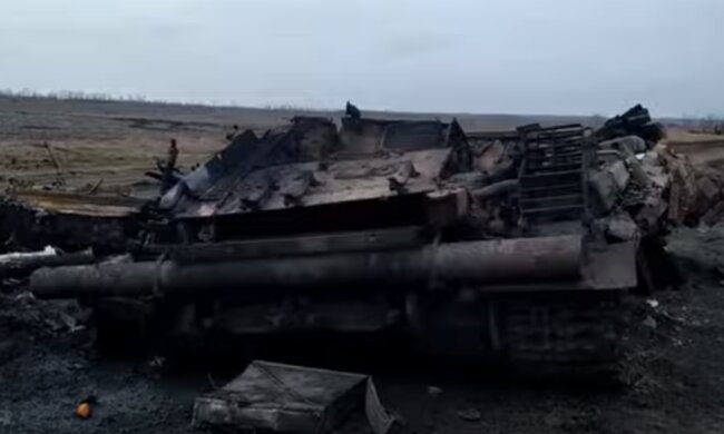 Розбита техніка рф. Фото: скріншот YouTube-відео