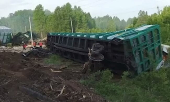 Поїзд на росії. Фото: Telegram