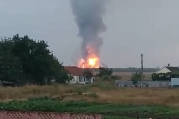 Взрыв в Крыму. Фото: скриншот YouTube-видео