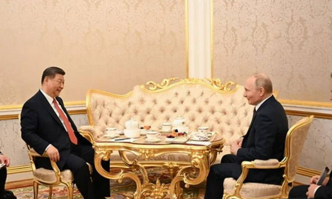 Си Цзиньпин и путин объявили себя союзниками, что решили по Украине. Фото: Telegram