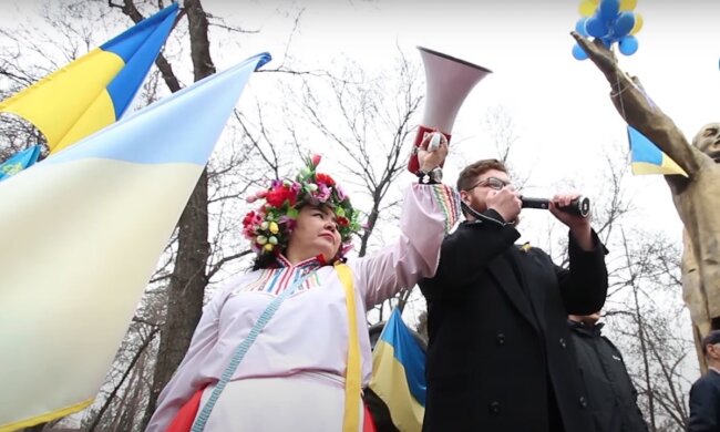 Митинг в поддержку Украины. Фото: YouTube, скрин