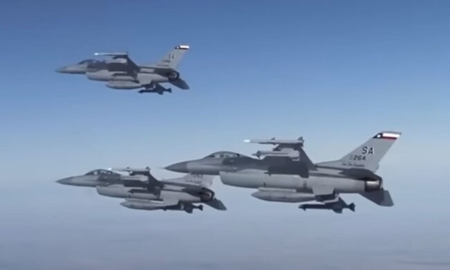 Винищувачі F-16. Фото: скріншот YouTube-відео