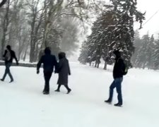 В Закарпатье выпал снег
