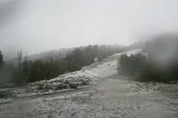 Ккарпаты засыпаало знегом. Фото: скриншот Youtube