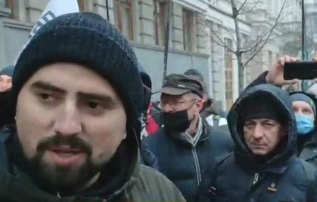 Акция протеста в Киеве. Фото: скриншот видео Телеграм