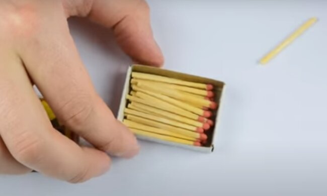 Спички. Фото: скриншот видео
