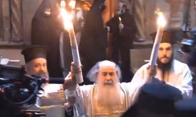 Схождение Благодатного огня. Фото: скриншот youtube