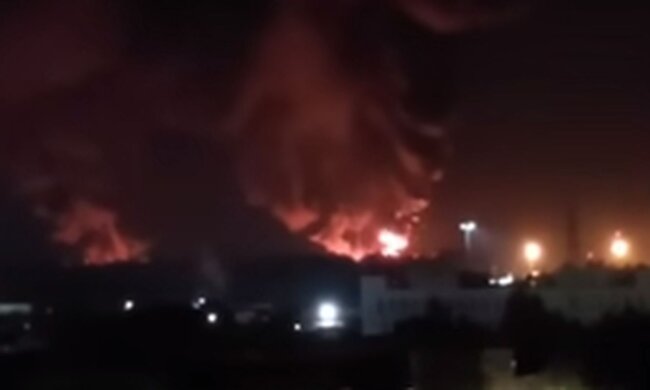 Вибух. Фото: скріншот YouTube-відео