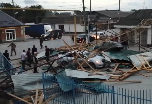 Ураган в Чечне. Фото: скрин youtube