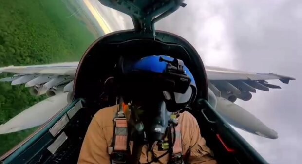 Пілот винищувача. Фото: скрір відео