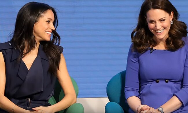 Меган Маркл и Кейт Миддлтон. Фото: youtube