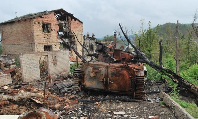 Розбита техніка рф. Фото: Facebook