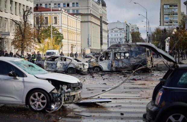 Ракетный удар по Киеву. Фото: Telegram