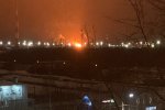 Пожар на нефтеперерабатывающем заводе в РФ. Фото vk.com