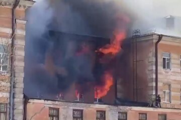 Пожежа. Фото: скріншот Telegram