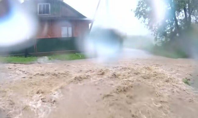 Потоп в Закарпатье. Фото: Youtube