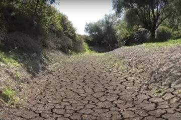 Пересохший водоем в Крыму. Фото: Youtube