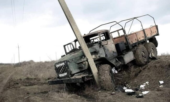 Розбита техніка РФ. Фото: Facebook