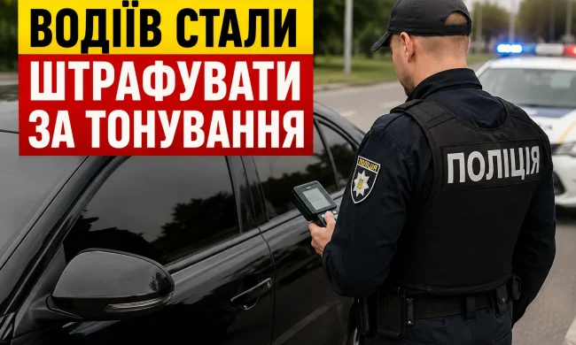 Водіїв стали штрафувати за тонування — поліція перевіряє авто