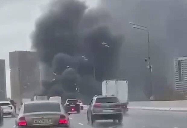 Пожежа у Москві. Фото: скріншот Telegram-відео
