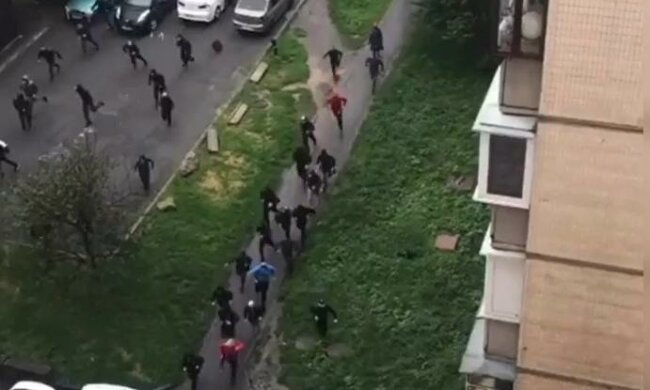 Беспорядки в Броварах. Фото: скрин instagram