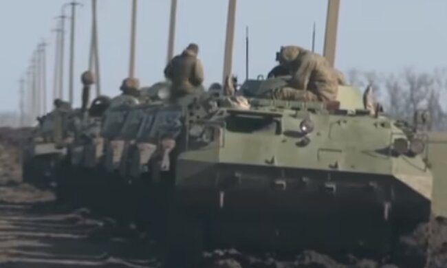 Військова техніка РФ. Фото: скріншот YouTube-відео