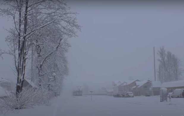 Снегопад. Фото: скриншот YouTube