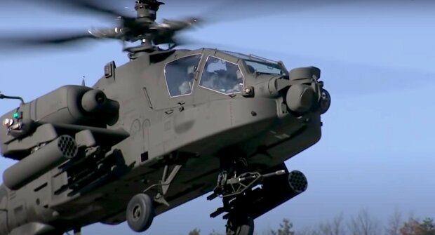 Гелікоптер Apache AH64 Е. Фото: YouTube, скрін
