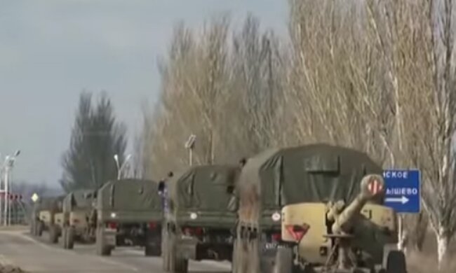 Військова техніка РФ. Фото: скріншот YouTube-відео