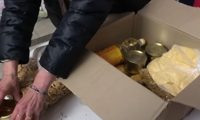 Продуктовый набор. Фото: скриншот YouTube-видео