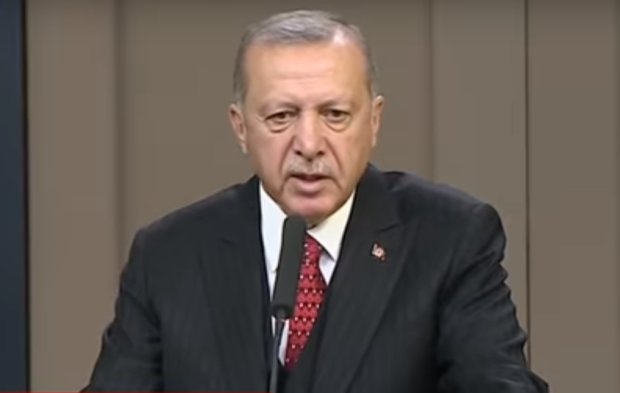 Президент Турции Эрдоган, скриншот видео