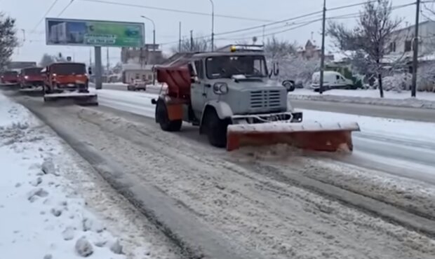 Снегопад в Украине. Фото: скриншот YouTube-видео