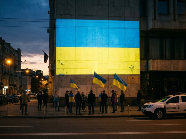 посольство рф прапор Україна акція протест