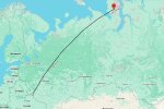 Мапа з позначенням ракетної небезпеки на Ямалі, рф